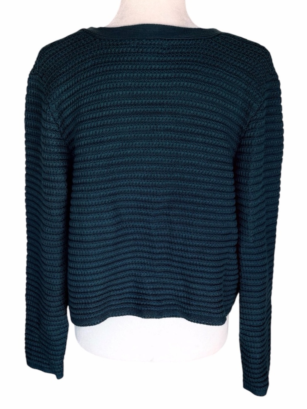 And Now This Teal Blue Green Cropped Cardigan and Cami Tank Sweater Set, Large - Picture 4 of 9